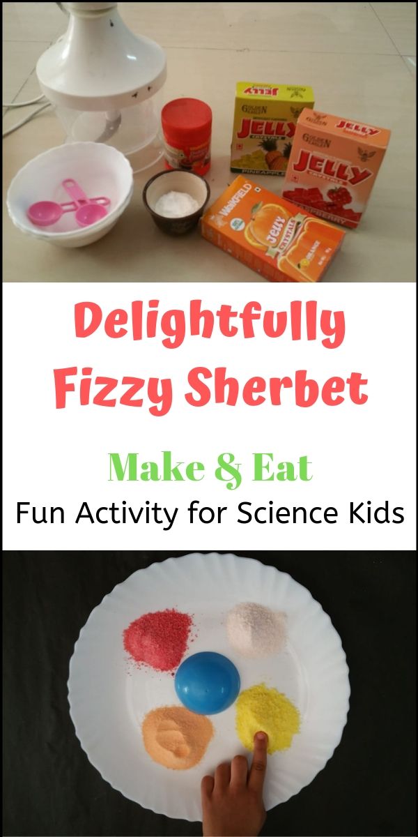 How to make fizzy sherbet - edible science that kids can make (and eat). Kids love this! From Go Science Girls