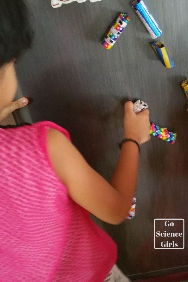 Make a DIY magnetic marble run for the fridge