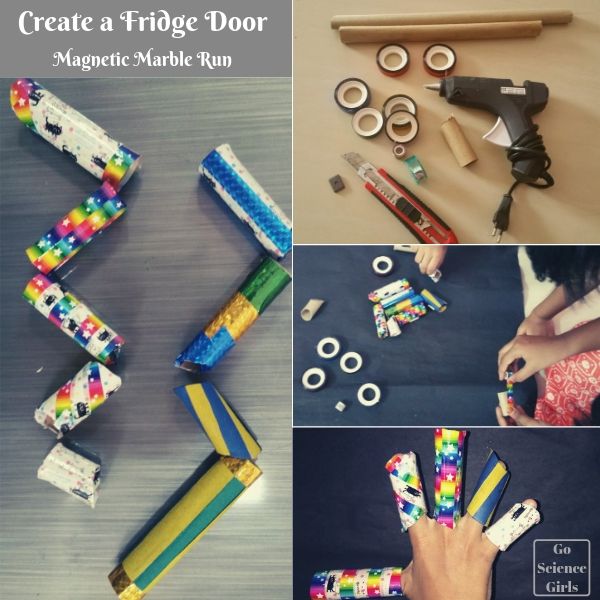 Make a DIY magnetic marble run for your fridge door