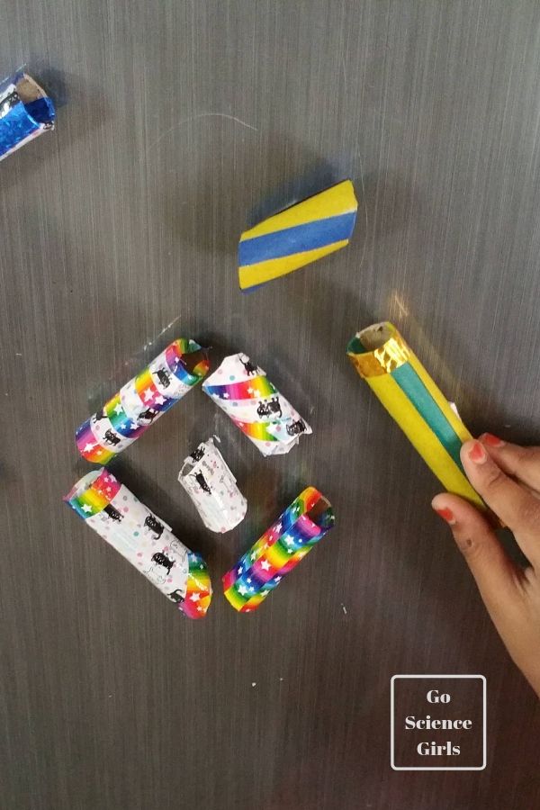 Make a colourful DIY magnetic marble run