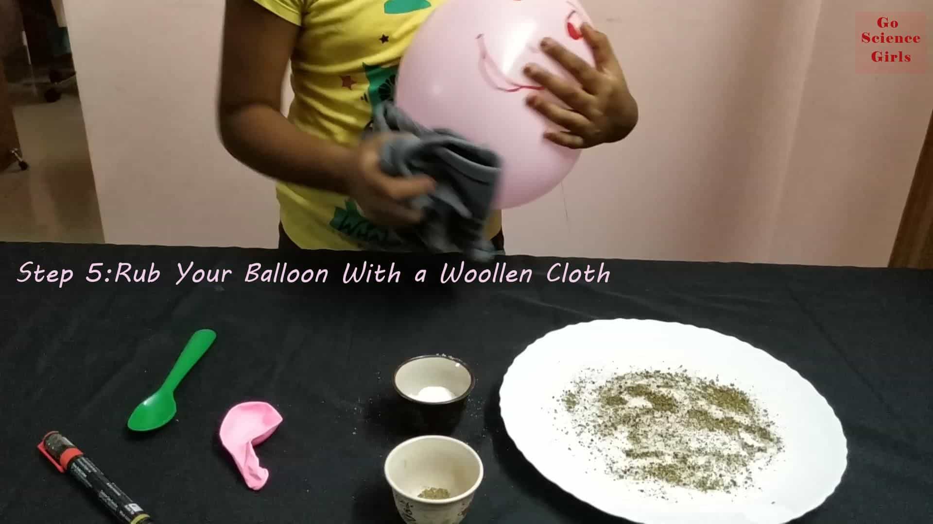 Rub Balloon With Woollen Cloth Go Science Girls