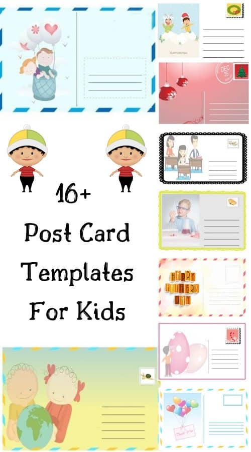 Free Postcard Template for Kids (For Christmas, School & Thank You