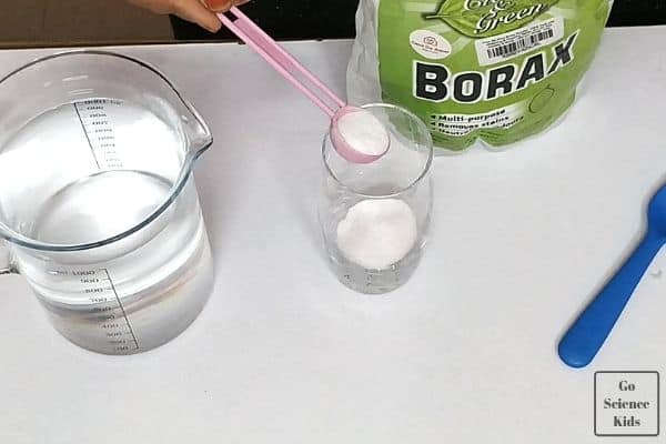 Add Borax powder into glass