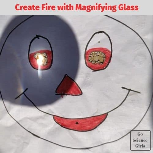 Create Fire with magnifying Glass