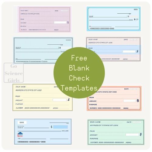 Free Blank Check Templates for Kids (Activities for Kids Included) - Go ...