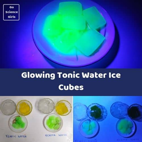 Glowing Tonic Water Ice Cubes