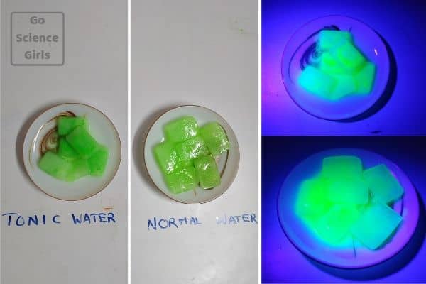 Glowing ice cubes Go science girls