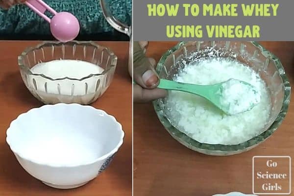 How to make whey using vinegar