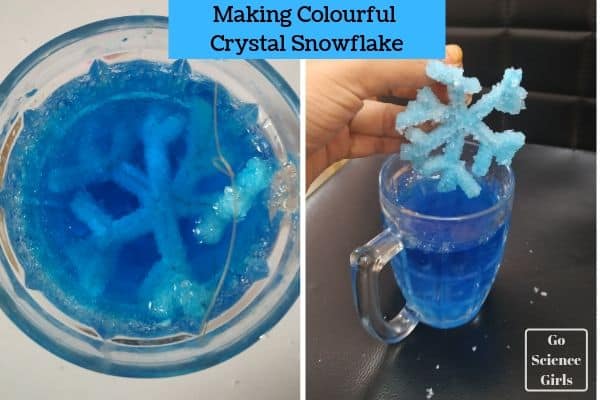 Making Colourful Crystal snowflake