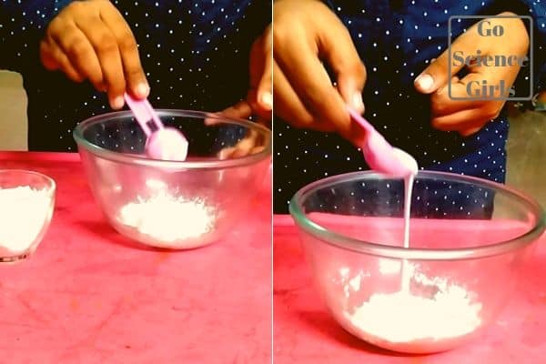 Borax bouncy ball add starch and glue