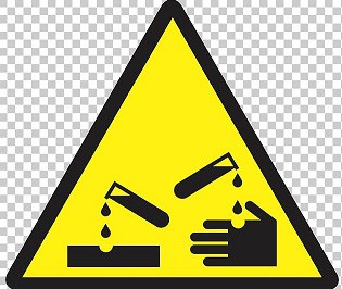 Lab Safety Corrosive Substance Symbol