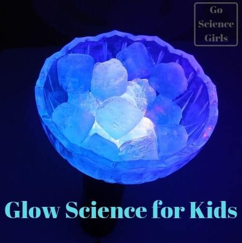 Glow in the dark ice cubes - science activity