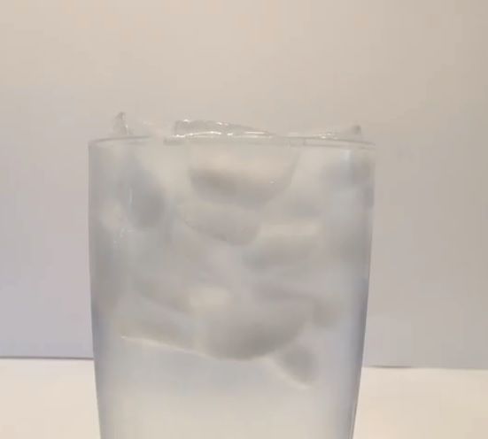 Overflowing Ice Cube Experiment