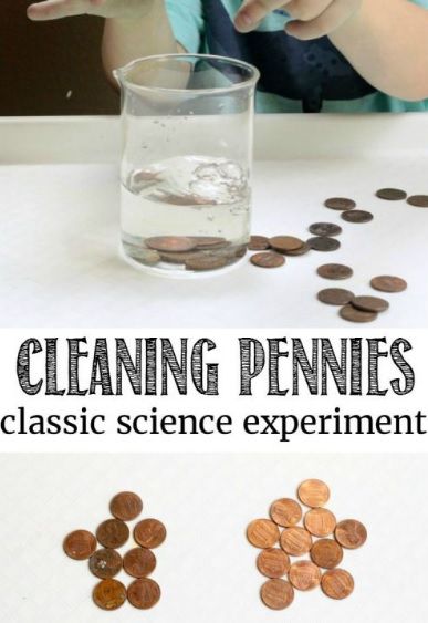 Cleaning Pennies Science Experiment