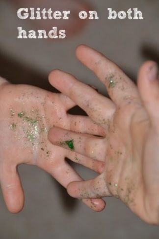 Glitter on Hands - Germ Science Activity