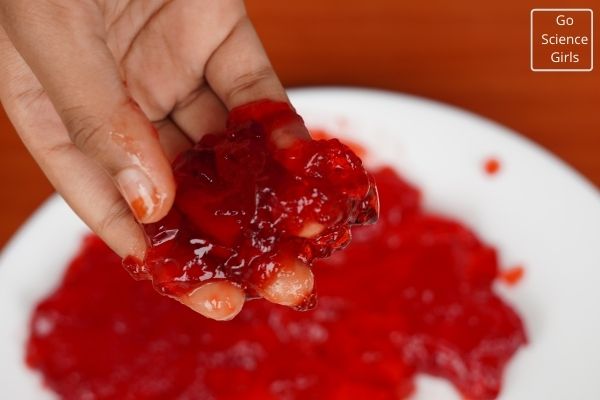 Playing with Red Jelly - Sensory Activity