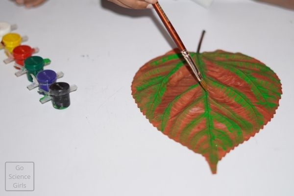 Painting Veins Patterns In  Leaves