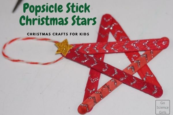 Decorate Popsicle Stick Christmas Star With Glitters