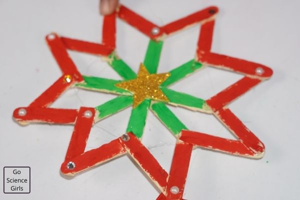 Popsicle Stick Christmas Ornaments Star