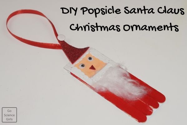 DIY Popsicle Santa Claus Christmas Ornaments