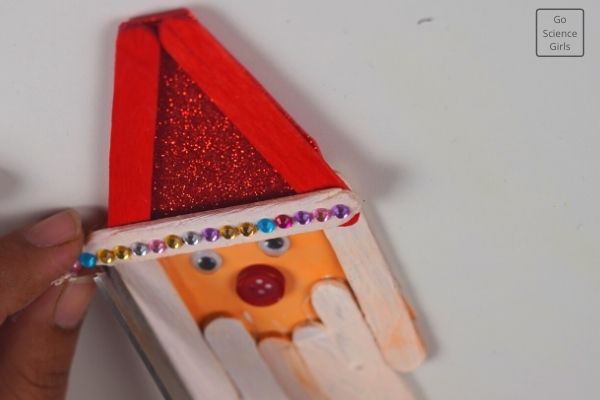 Decorate Popsicle Stick Santa Claus Ornaments