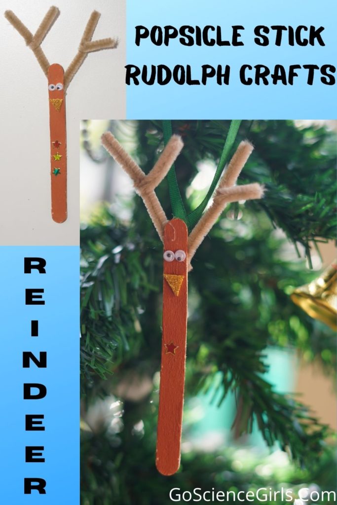 Popsicle Stick Reindeer Easy Crafts For Christmas