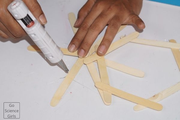 Popsicle Stick Snowflake Hanging Ornaments