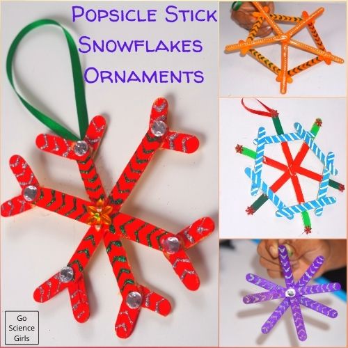 Popsicle Stick Snowflakes Ornaments