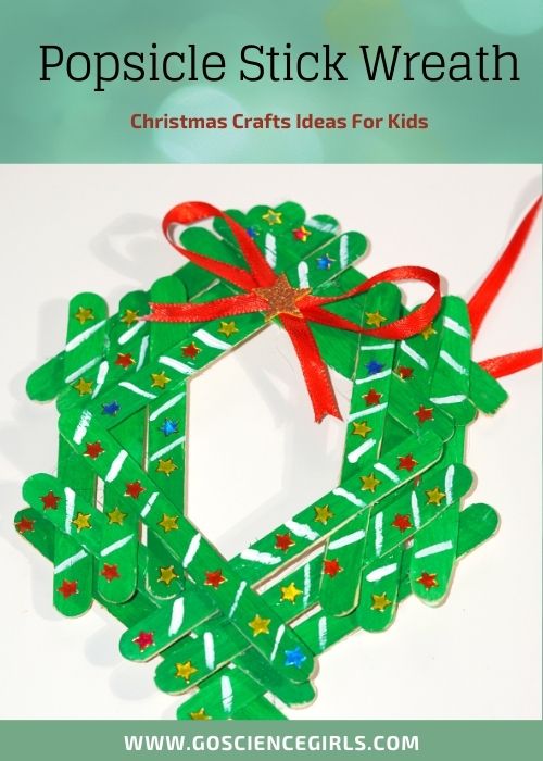 Popsicle Stick Wreath christmas Craft Ideas