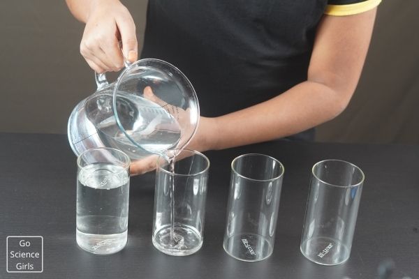 Pour Water To Glass Jar