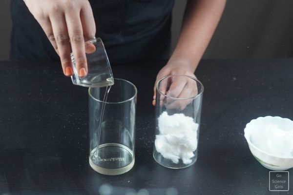 Pour oil to Glass Jar