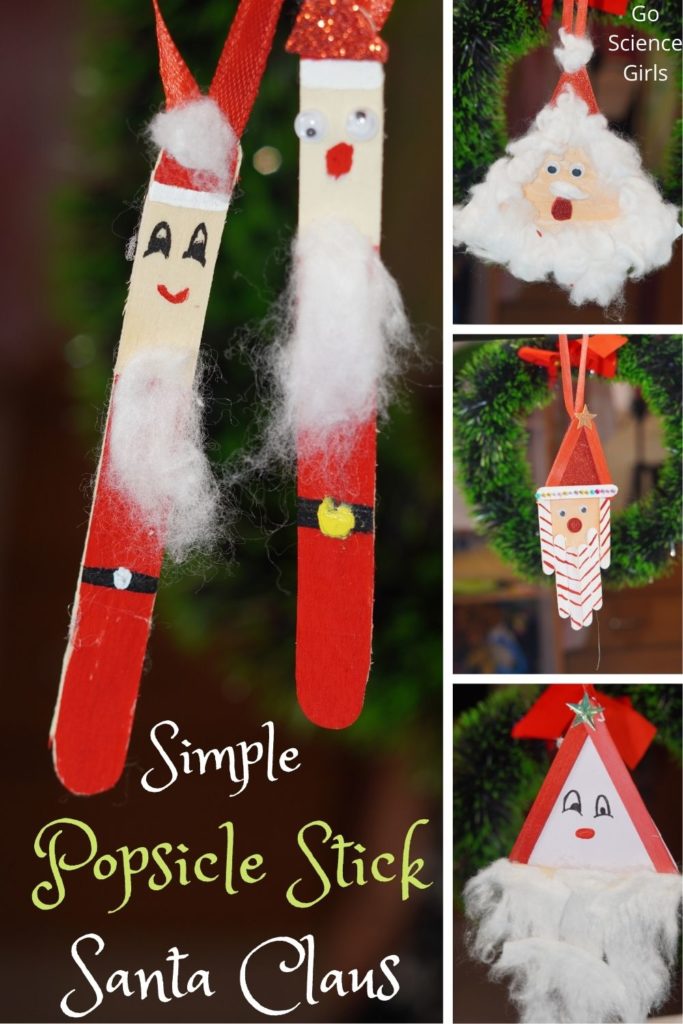 Simple Popsicle Stick Santa Claus