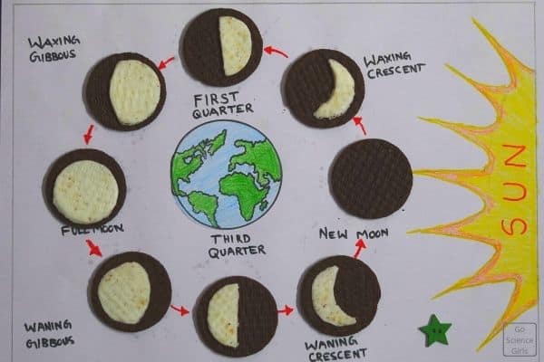 Different Phases of Moon Using Oreo Biscuits