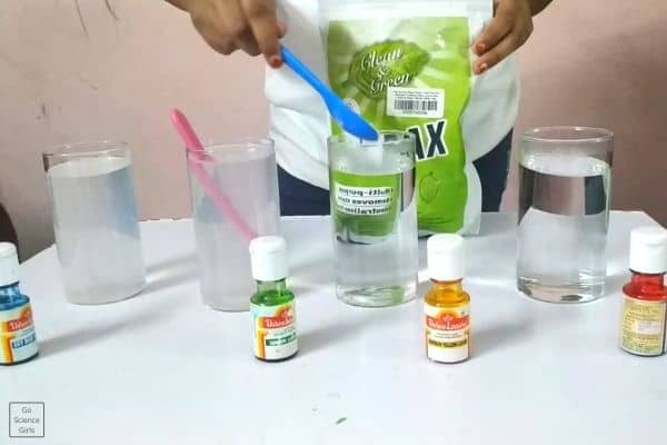 Add Borax Powder to make saturated solution - Egg Shell Crystal activity
