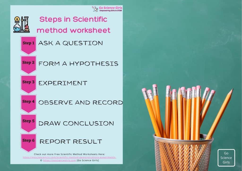 Steps in Scientific method worksheet