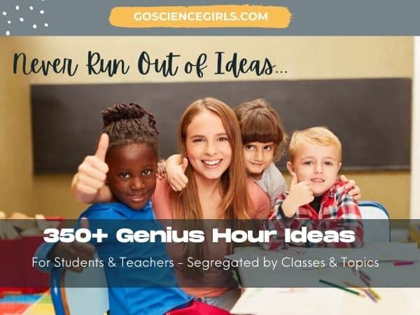350+ Genius Hour Ideas - segregated by class and topics for students and teachers
