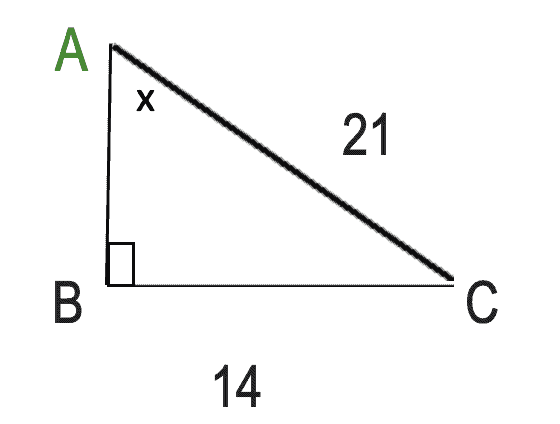 Finding Angle - Opposite side and Hypotenuse 