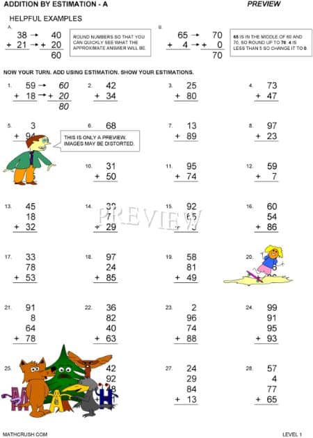 Addition using Estimation Level 1_1