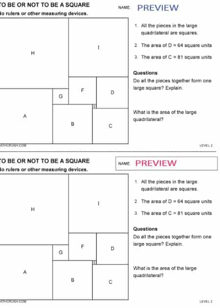 Worksheets to Practice and Solve Area Puzzle Problems (Level 2)_1