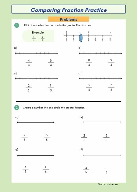 Comparing Fractions (CD) – Level 2