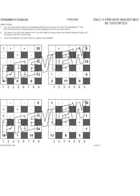 Crossmath Puzzle – Level 2_2
