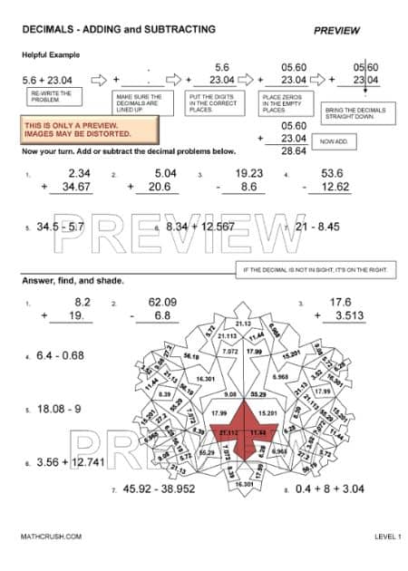 The video that practices Addition and Subtraction with Decimals 