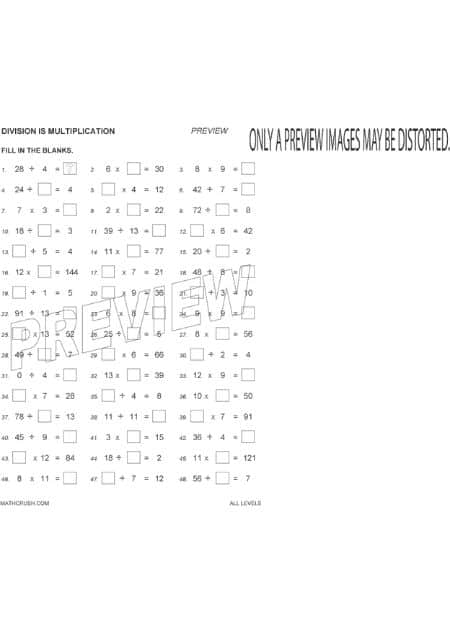 The division is Multiplication Practice Handouts (All Levels)_1