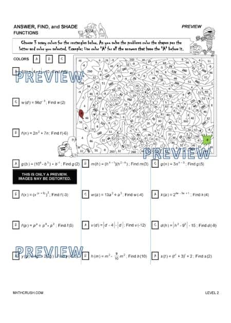 Answer, Find, and Color Functions Worksheet_4