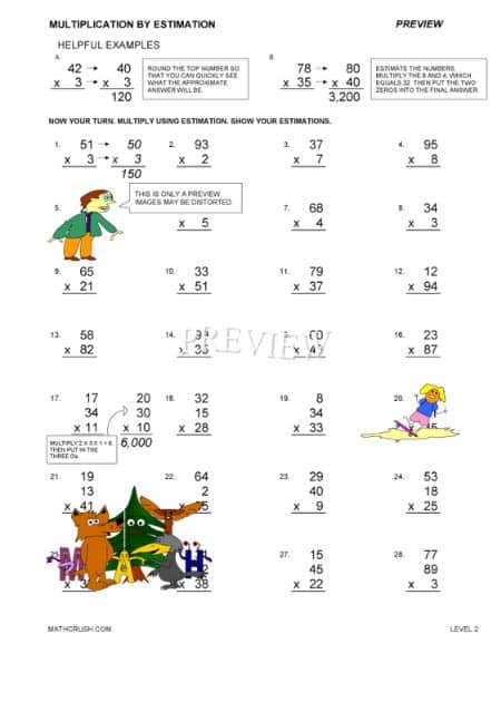 Multiplication using Estimation Level 2_1