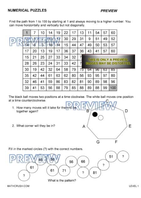 Numerical Puzzles – Level 1_1