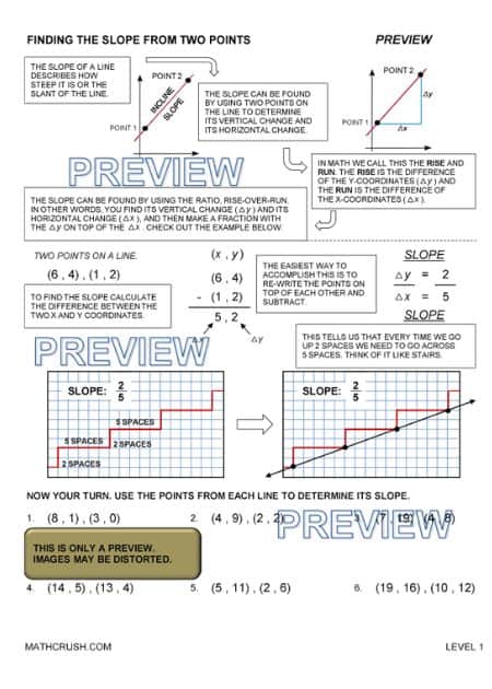 Finding the Slope from Two Points Worksheet_4