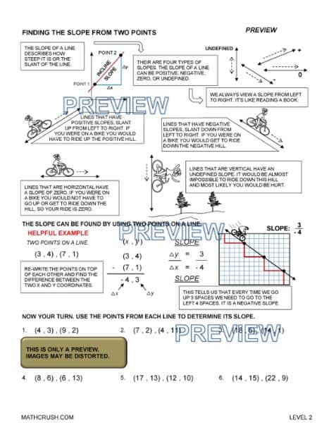 Finding the Slope from Two Points Worksheet_5