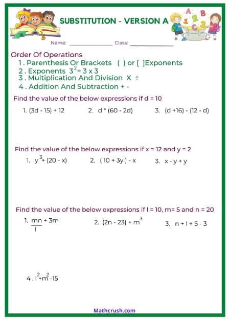 Substitution – version A