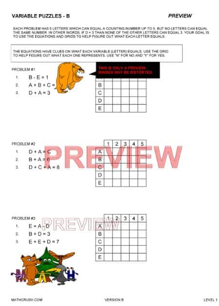 Variable and Substitution Puzzles_1